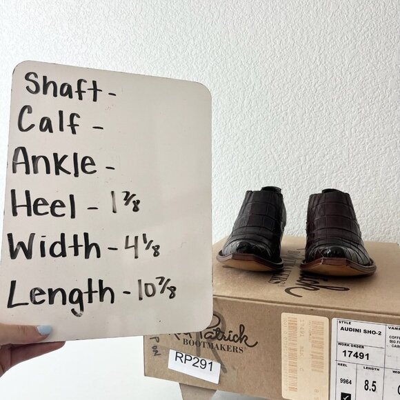 Rod Patrick Womens Brown Loafers 8.5 Caiman Leather Western Boots Slip On Shoes - Picture 11 of 11